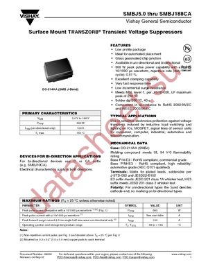 SMBJ100AHE3/52 datasheet  